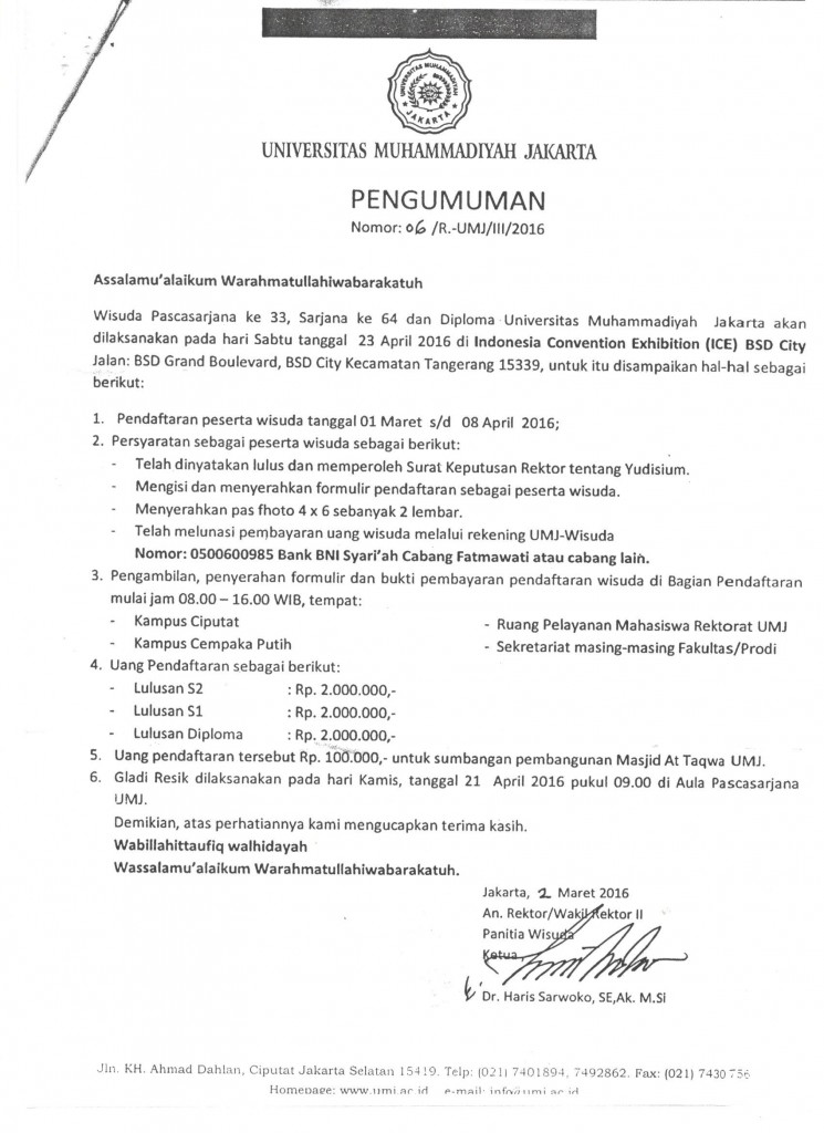 pemberitahuan wisuda 2